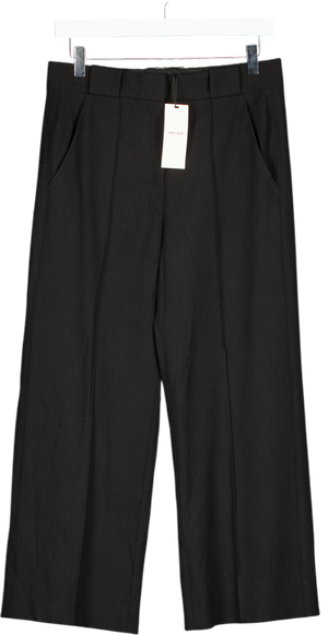ME + EM Black Tailored Straight Crop Trouser UK 8