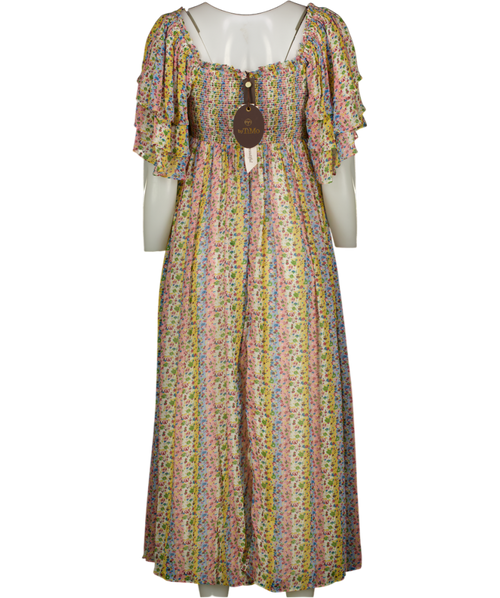 byTIMO Multicoloured Memory Lane Georgette Tieband Dress UK M
