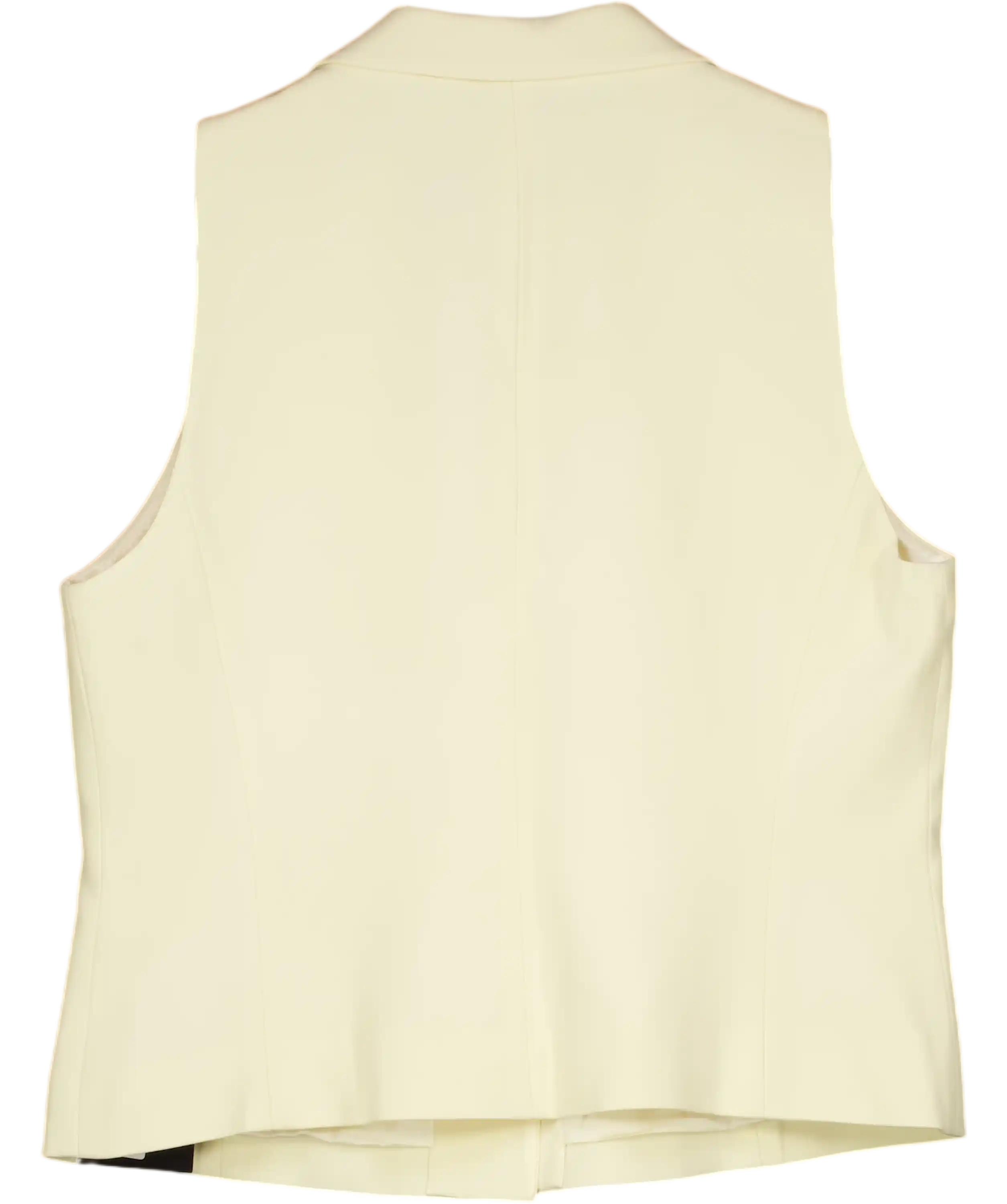 LilySilk Cream Lapel Collar Silk Suit Vest Waistcoat Top UK 10