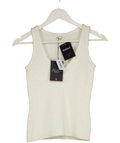 4th & Reckless Cream V-neck Lightweight Knitted Vest UK 6