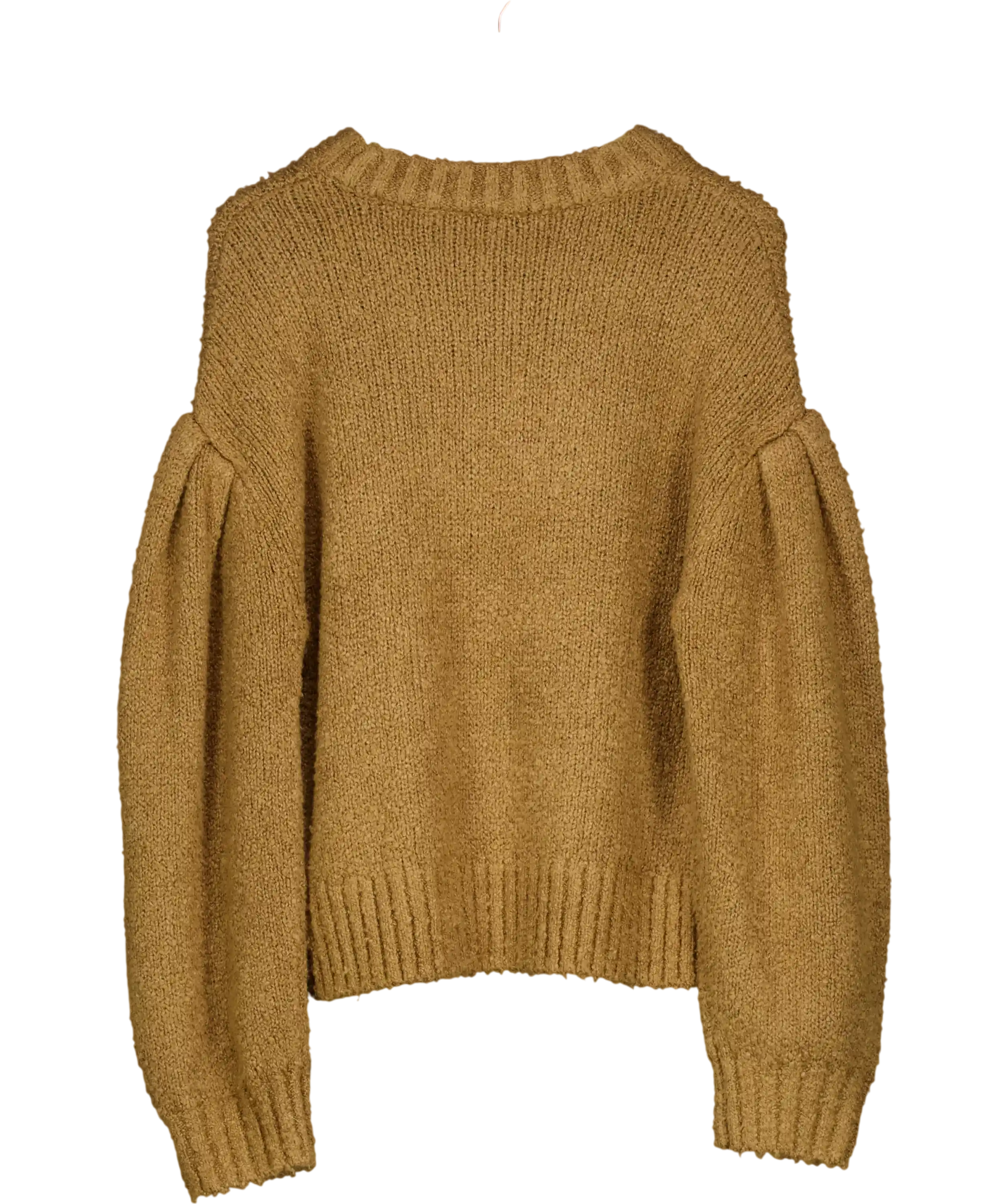 & Other Stories Brown Oversized Boucle Knit Jumper UK L