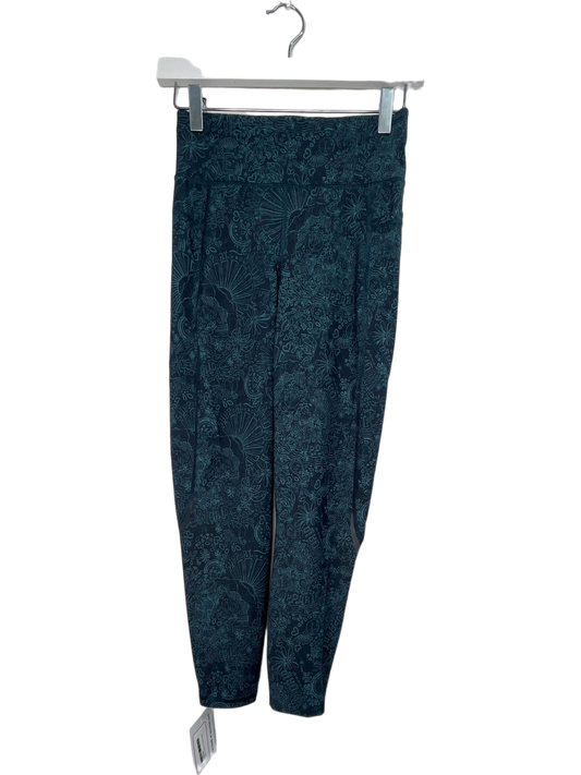Patterned Blue High-waisted Joggers BNWT UK XS