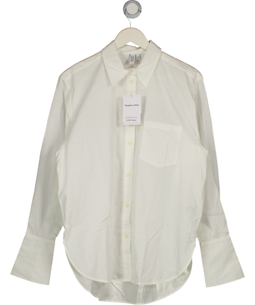 & Other Stories White Relaxed Fit Patch Pocket Shirt UK 10