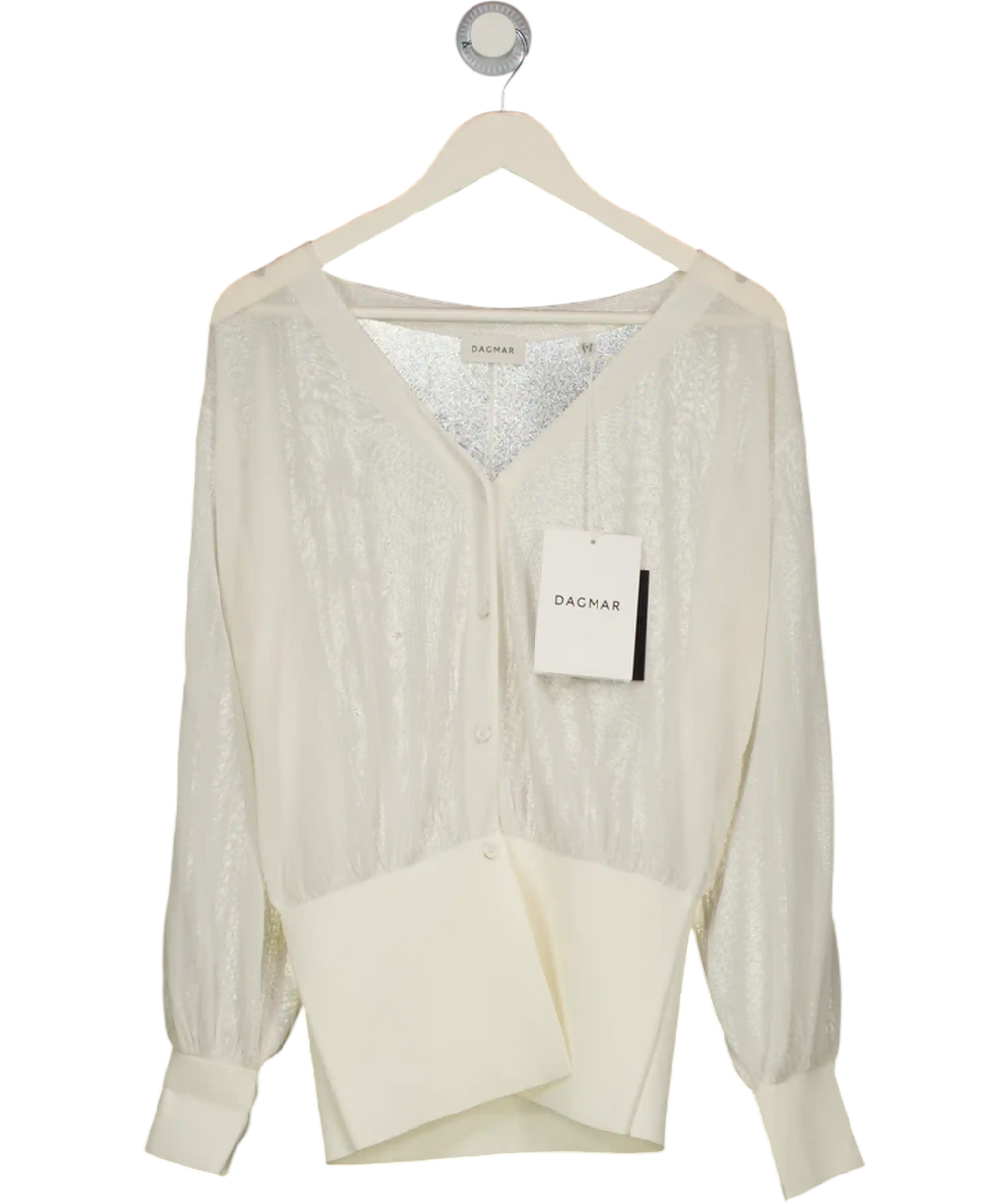 HOUSE OF DAGMAR Cream Sheer Knit Cardigan UK M