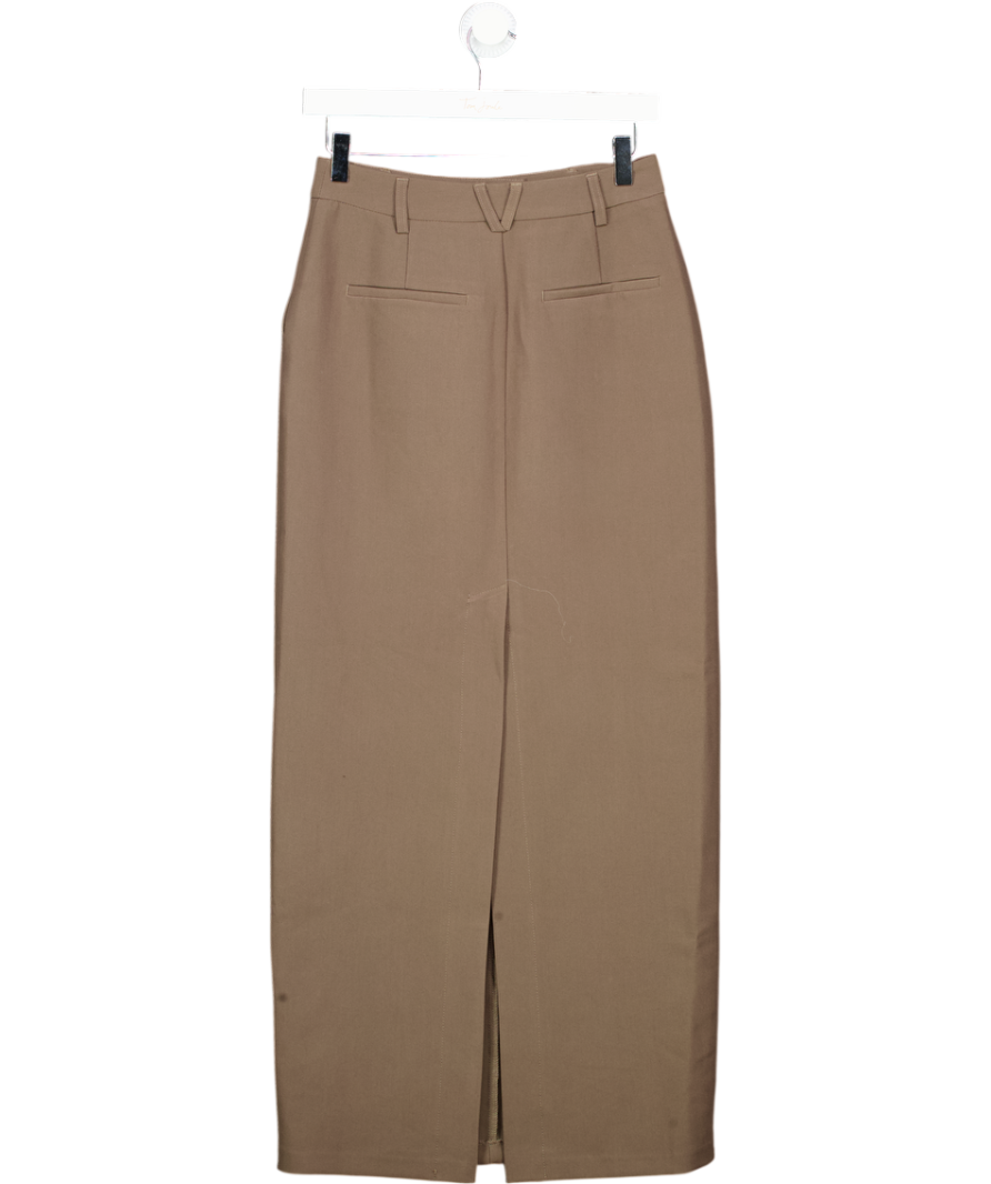 NA-KD Brown Pencil Maxi Skirt UK 6