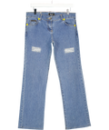 D&G Dolce & Gabbana Blue Relaxed Fit Straight Cut Jeans With Pocket Logos W31