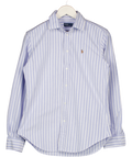 Polo Ralph Lauren Blue Custom Fit Striped Oxford Shirt UK 6