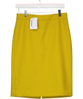 J.Crew Yellow Pencil Skirt In Double-serge Wool UK 8
