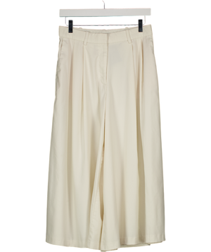 M&S Cream Pleated Culotte Trousers UK 10