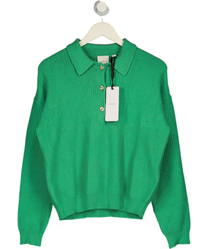 VARLEY Green Marlie Polo Knit Sweater UK M