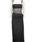 White Fox Black Compliment Me Maxi Dress UK S