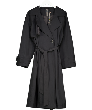 Next Black Shower Resistant Trench Coat UK 12