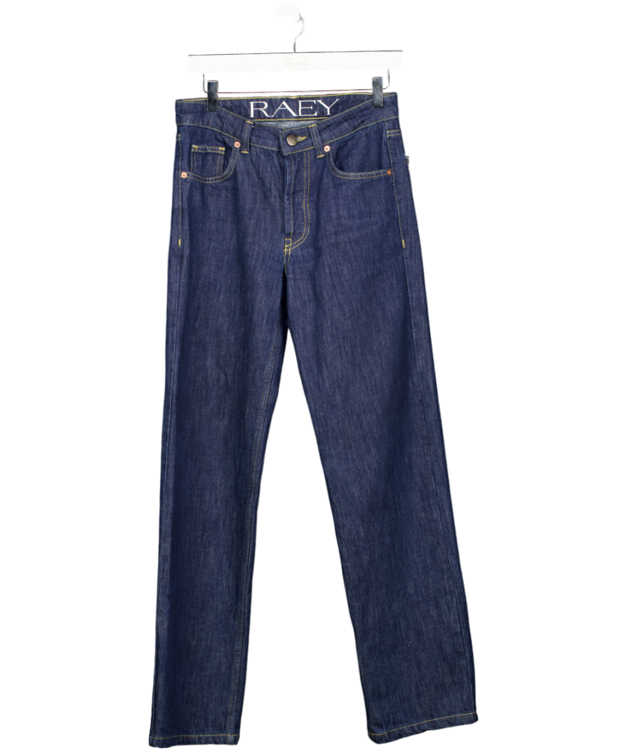 PROBLEM NO PHOTOS -Raey Blue Straight Button Fly Jeans - Waist 22" UK XS/S
