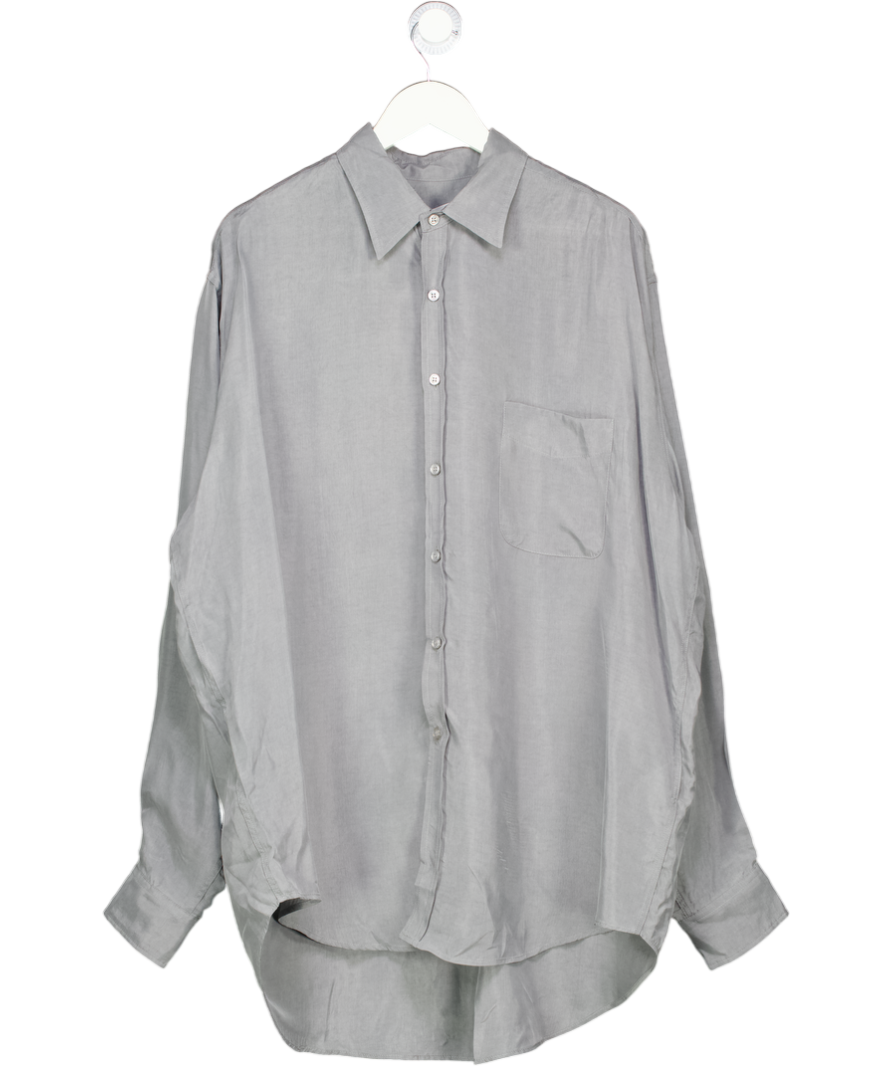 THE FRANKIE SHOP Grey Leland Long-sleeve Shirt UK M