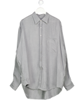 THE FRANKIE SHOP Grey Leland Long-sleeve Shirt UK M