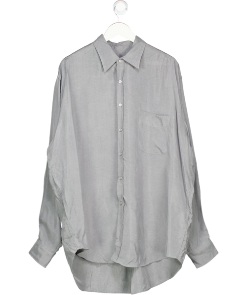 THE FRANKIE SHOP Grey Leland Long-sleeve Shirt UK M