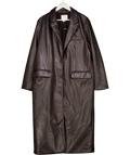 H&M Dark Brown Oversized Coated Coat UK S
