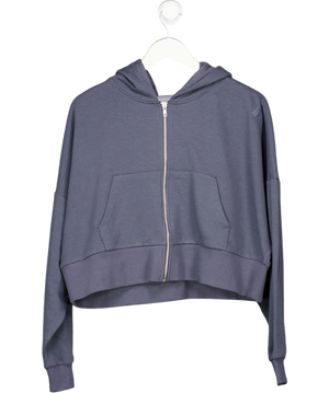 My Protein Blue Basics Zip Through Cropped Hoodie UK S
