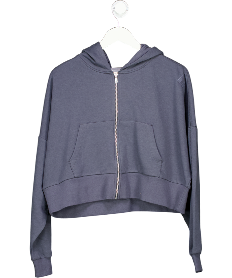My Protein Blue Basics Zip Through Cropped Hoodie UK S