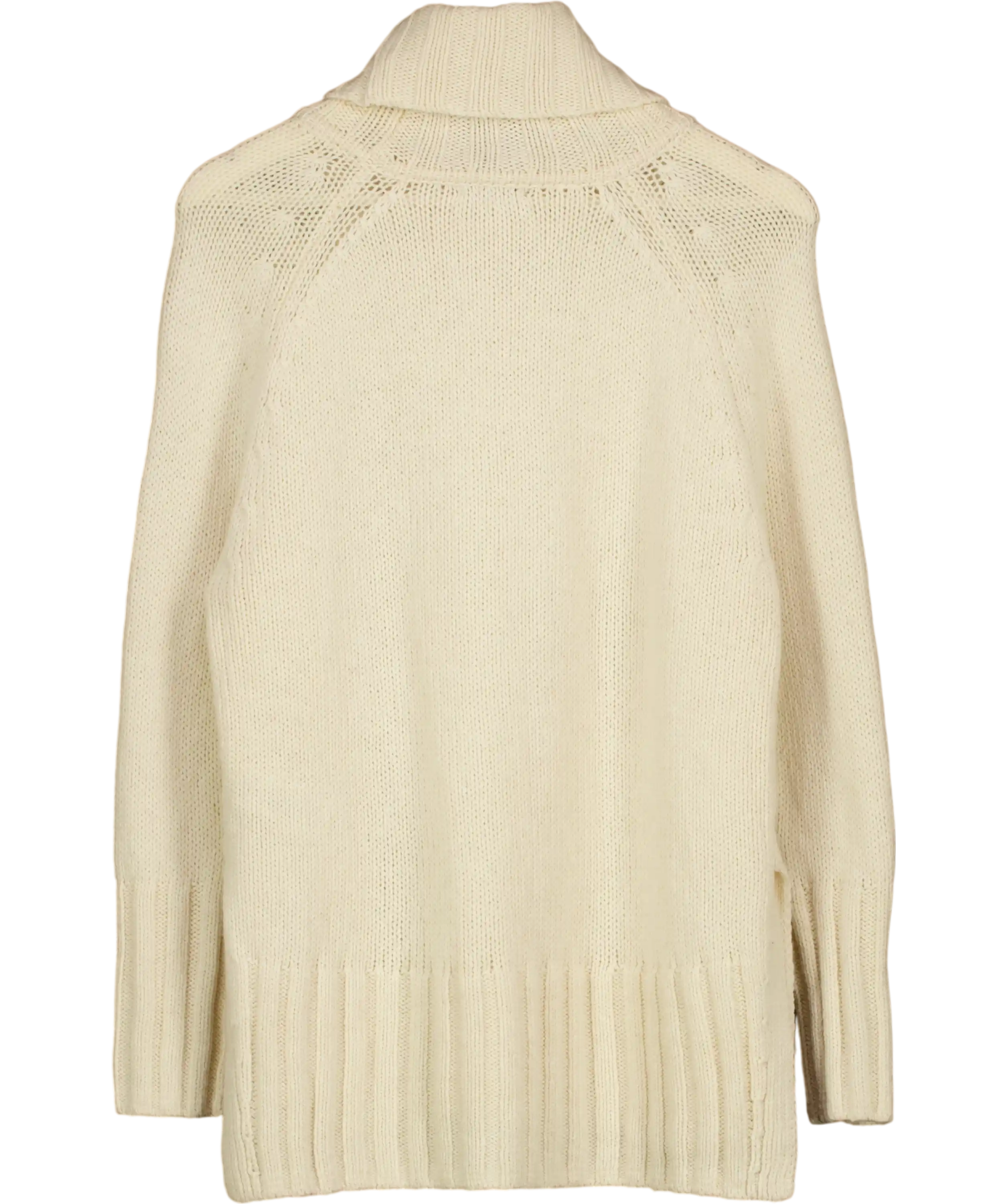 REISS Stevie Cashmere Blend Cream Roll Neck Jumper UK M