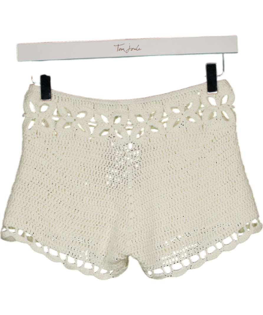 SUPERDOWN Cream Julianna Crochet Short UK XS