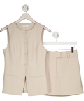 KOOKAI Beige Ariel Low Rise Mini Skirt And Top UK 8