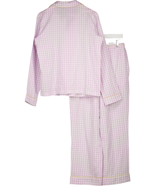 ALL FOR MIMI Purple Lilac Gingham 2-piece Classic Pyjama Set UK XS/S