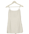 ABERCROMBIE & FITCH White Linen Blend Mini Romper Dress UK XS