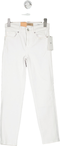 7 For All Mankind White Roxanne Ankle Luxe Vintage Jeans W23