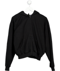 SKIMS Black Zip-up Cotton-blend Hooded Sweatshirt UK M