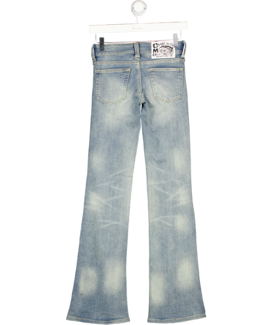 CHEAP MONDAY Blue Booty Bei Low Rise Skinny Bootcut Jeans L32 W25