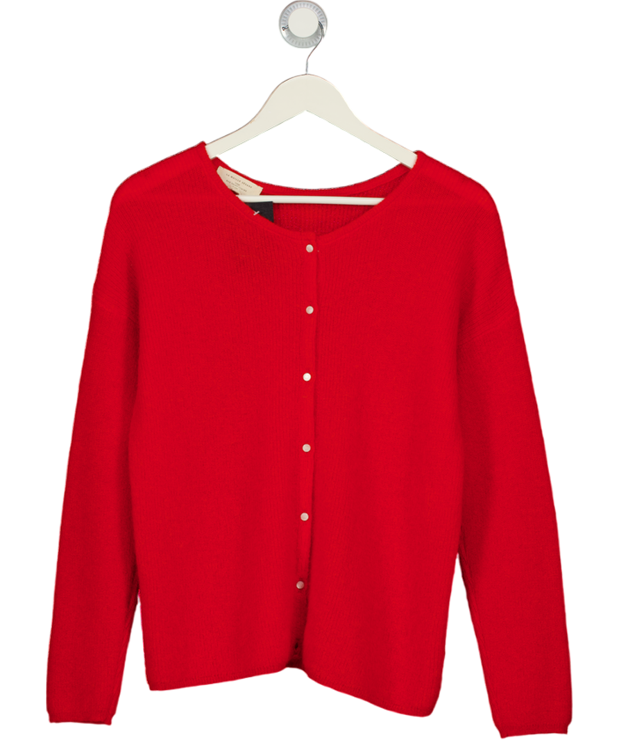 Sezane Red Kid Mohair / Baby Alpaca Blend Gaspard Cardigan UK M