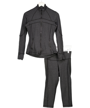 Sport FX Grey Zip Up Sports Jacket And Leggings Set UK 10