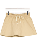 TOPSHOP Elasticated Waist Mini Skort In Beige UK 8