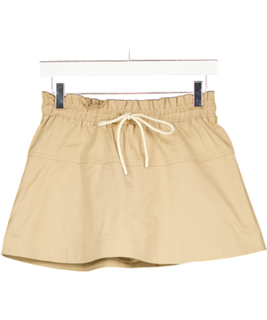TOPSHOP Elasticated Waist Mini Skort In Beige UK 8