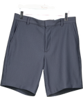 River Island Blue Slim Fit Ribbed Nylon Shorts W32