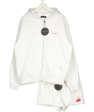 White Fox Fell So Hard Zip Set Grey Marle UK M/L