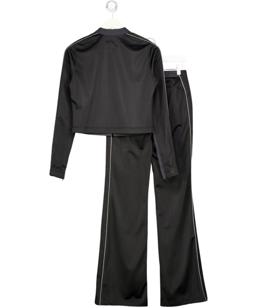 Diesel Grey G-fort Contrast-panel Stretch Wool-blend Jacket (uk10) And Tailored Trousers (uk12) Set UK S/M