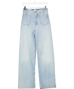 ANTHROPOLOGIE Blue The Colette Full-length Wide-leg Jeans By Maeve W25