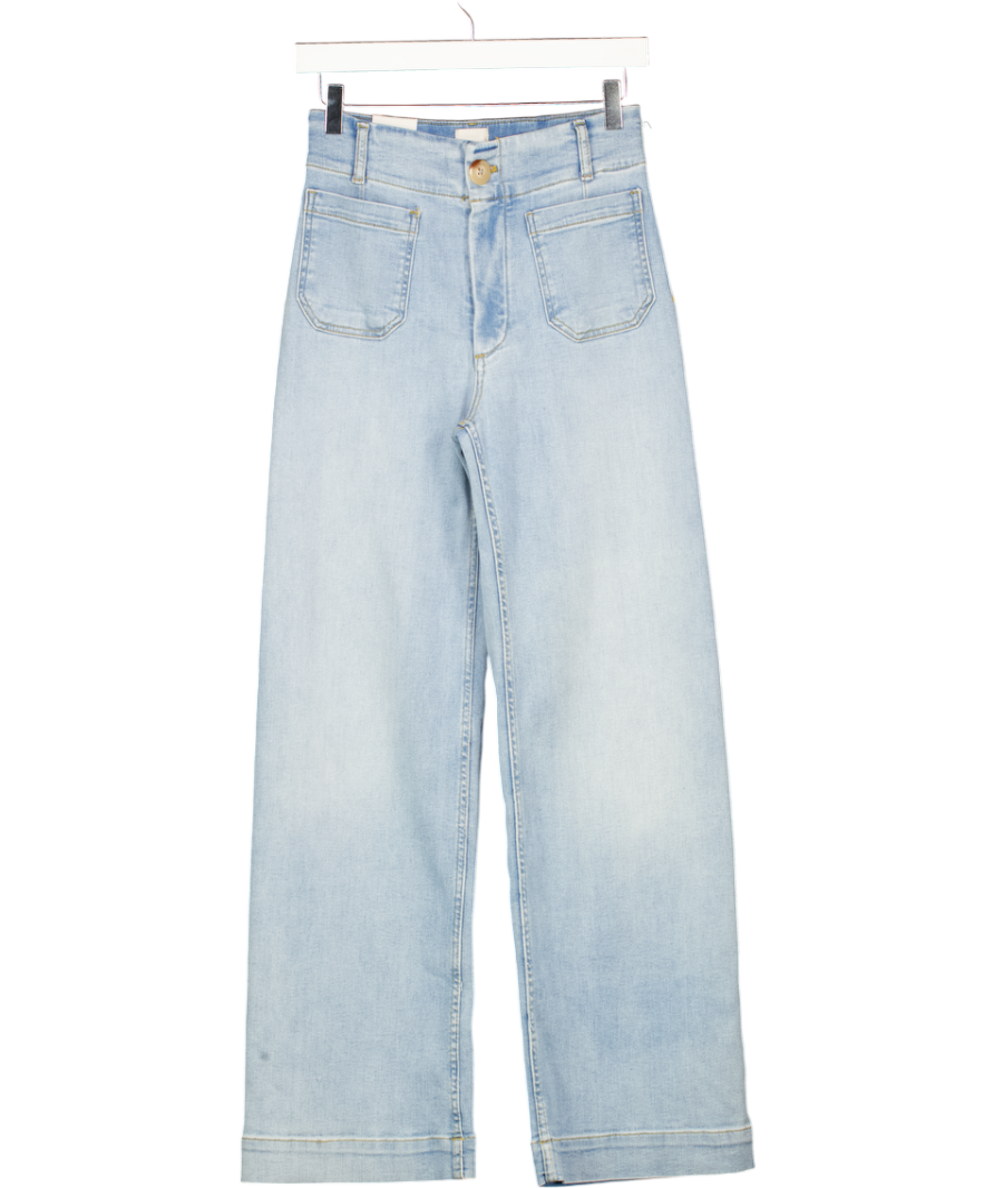 ANTHROPOLOGIE Blue The Colette Full-length Wide-leg Jeans By Maeve W25