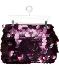 White Fox Red Burgundy Sequin Mini Skirt UK M