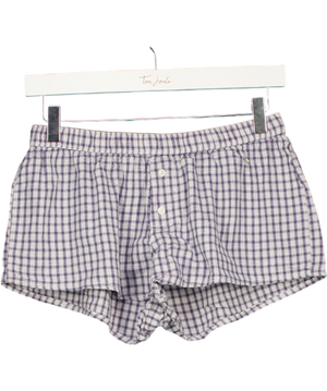 Brandy Melville Blue Poppy Plaid Shorts UK XS