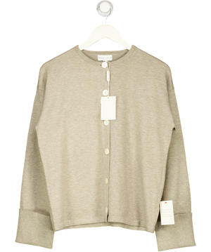 PRETTY LAVISH Beige Knit Cardigan With Mother Of Pearl Buttons UK XS