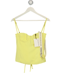MARS THE LABEL Lemon Yellow Corset Top UK 8