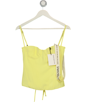 MARS THE LABEL Lemon Yellow Corset Top UK 8
