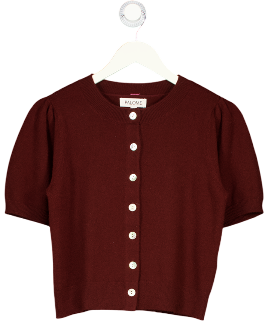 PALOME 100% Cashmere Burgundy Red Versailles Cashmere Top UK 10