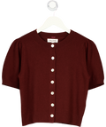 PALOME 100% Cashmere Burgundy Red Versailles Cashmere Top UK 10