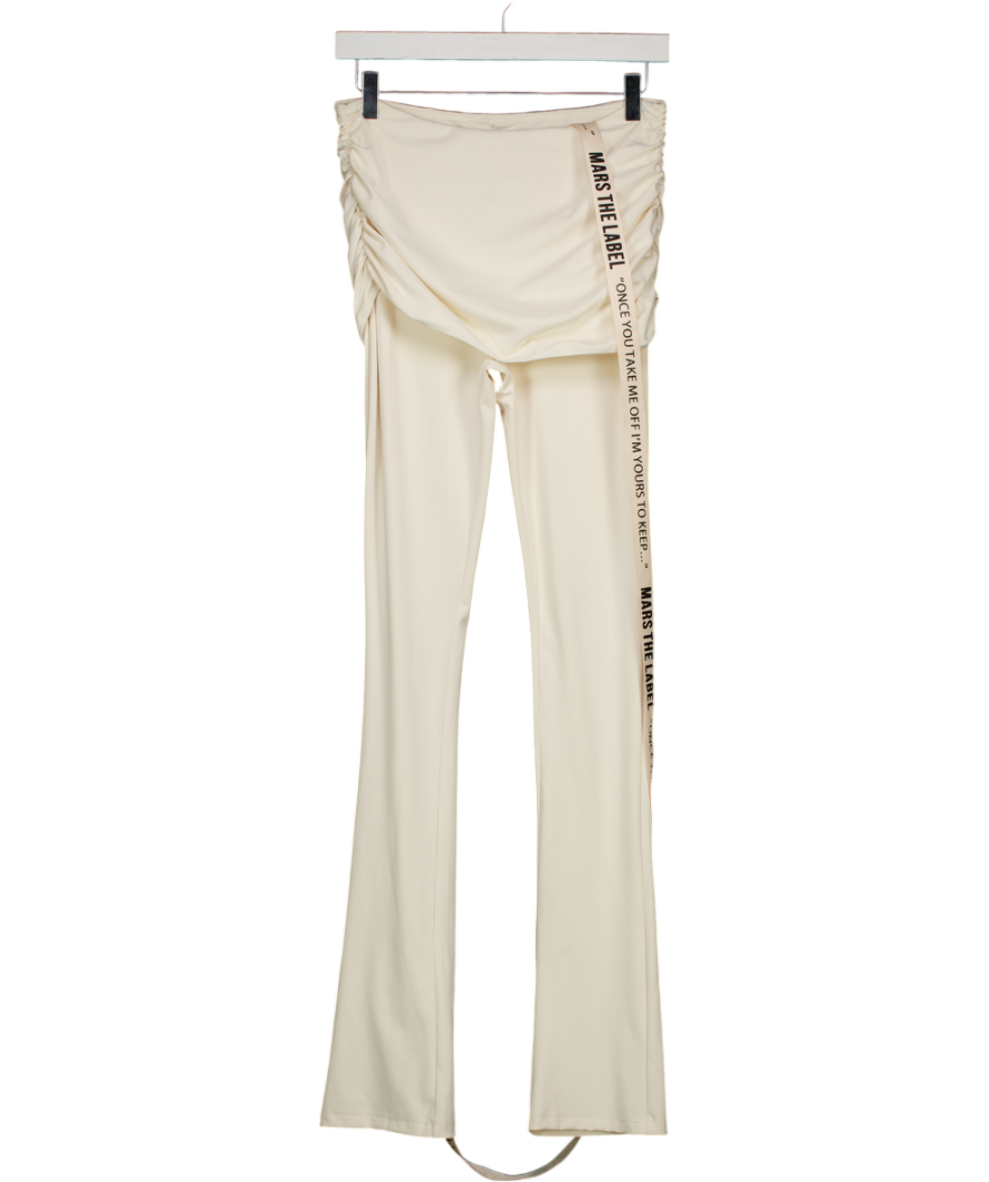 Mars the Label Cream Fold Over Leggings. UK 8