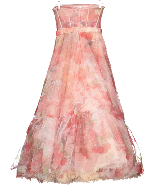 Leo Lin Pink Rae Bustier Midi Dress UK 6