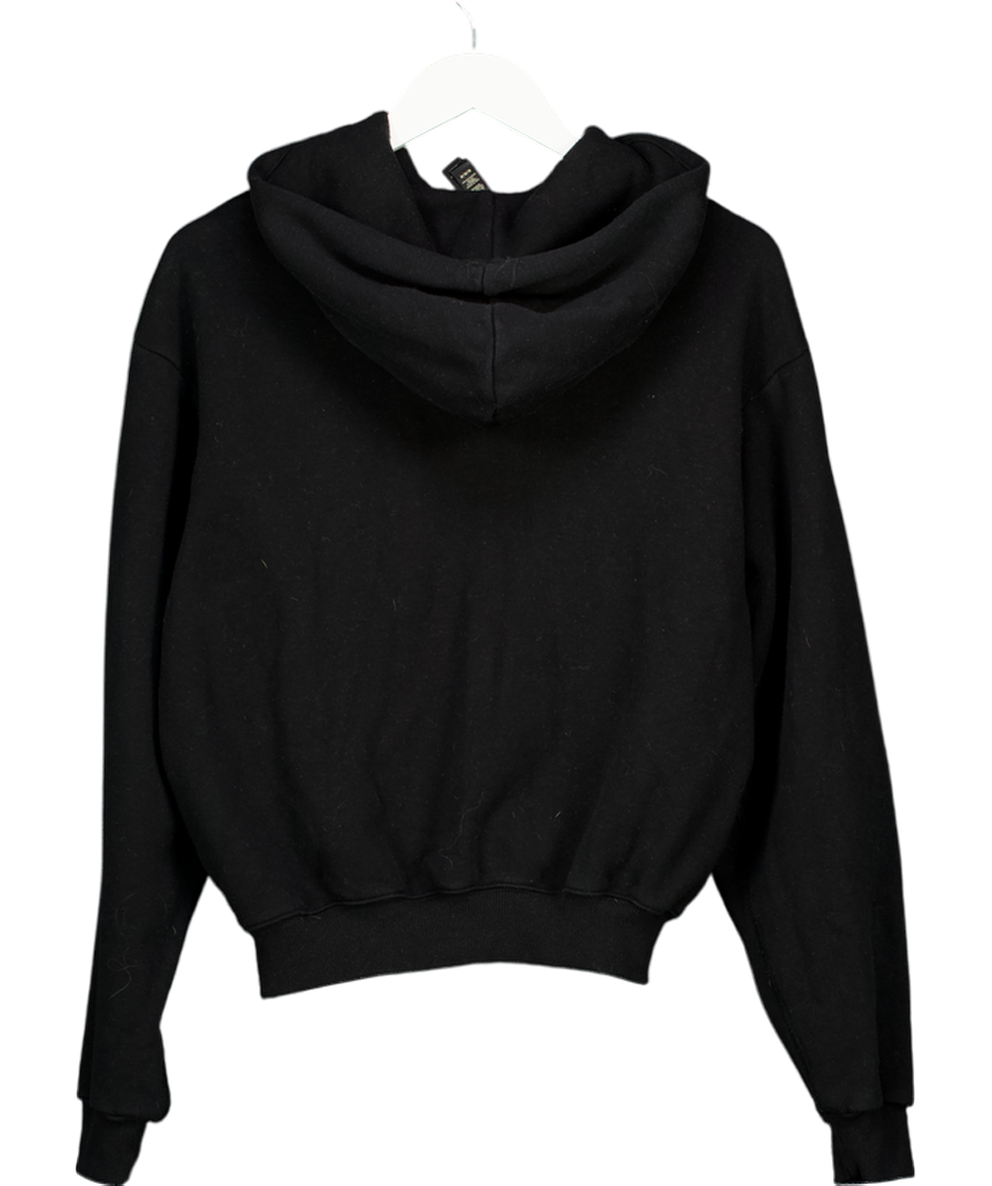 SKIMS Black Zip-up Cotton-blend Hooded Sweatshirt UK M